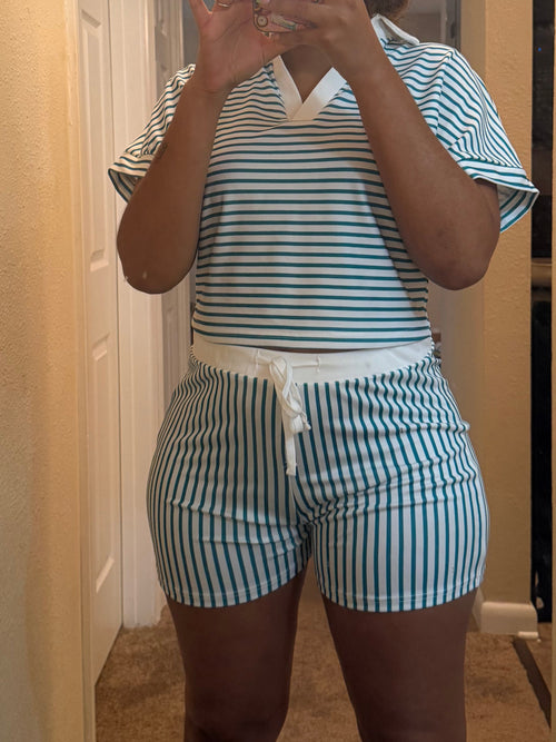 2 piece stripe set