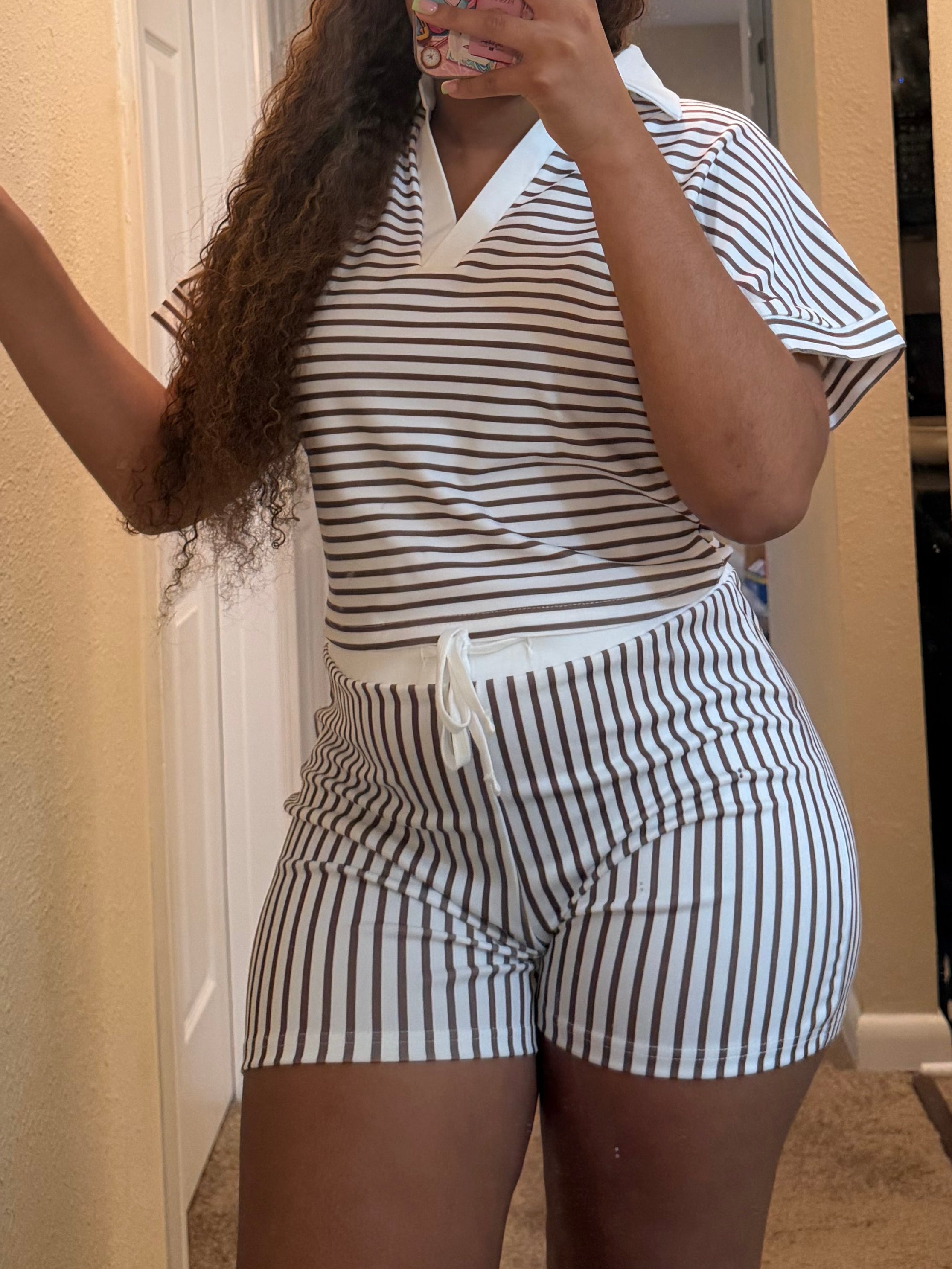 2 piece stripe set