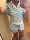 2 piece stripe set